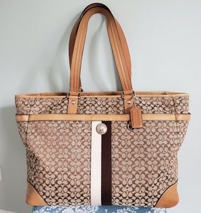 Coach Signature Voyager Multifunction Tote